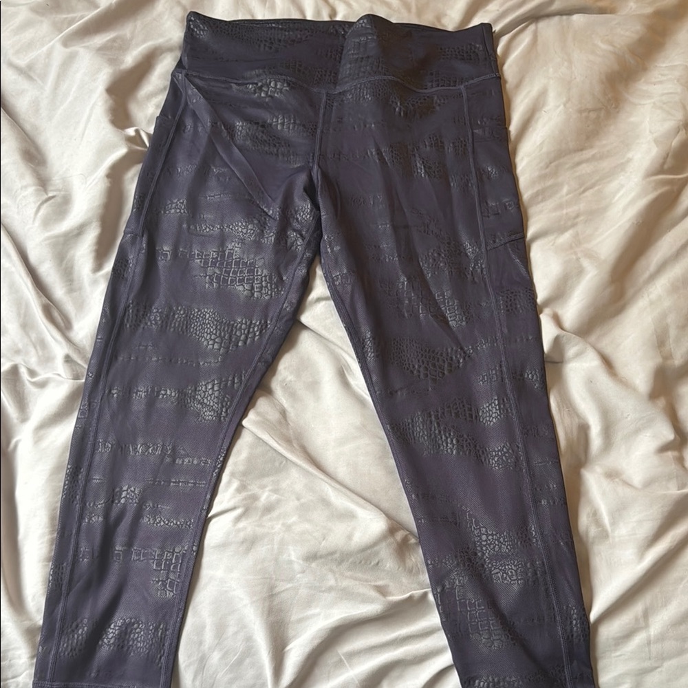 ZYIA Purple Textured Leggings 33 inches 16-18